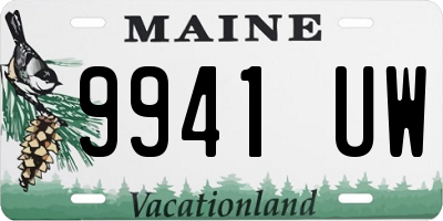 ME license plate 9941UW