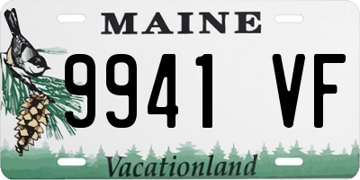 ME license plate 9941VF
