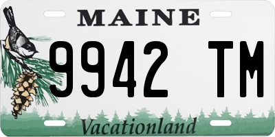 ME license plate 9942TM