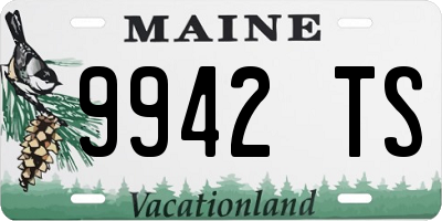ME license plate 9942TS