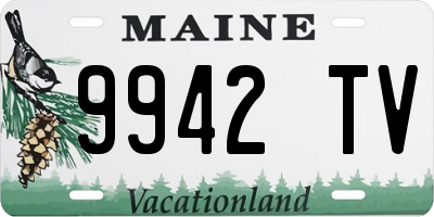 ME license plate 9942TV