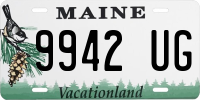 ME license plate 9942UG