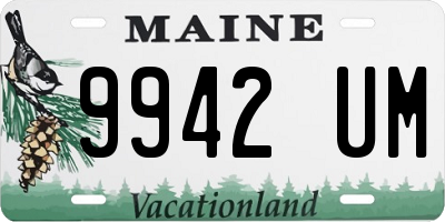 ME license plate 9942UM