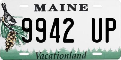 ME license plate 9942UP