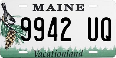 ME license plate 9942UQ