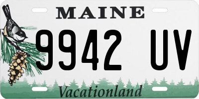 ME license plate 9942UV