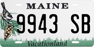 ME license plate 9943SB