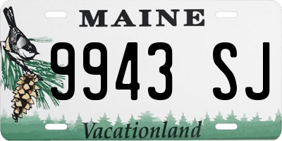 ME license plate 9943SJ
