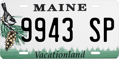ME license plate 9943SP