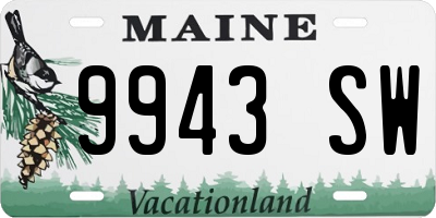 ME license plate 9943SW
