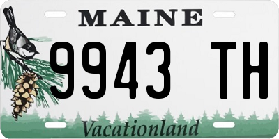 ME license plate 9943TH