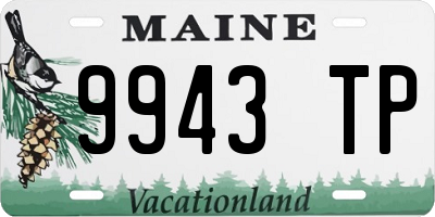 ME license plate 9943TP