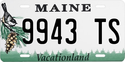 ME license plate 9943TS
