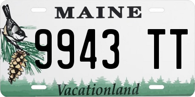 ME license plate 9943TT
