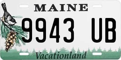 ME license plate 9943UB