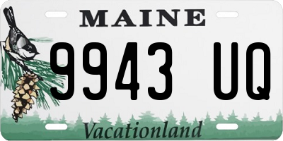 ME license plate 9943UQ