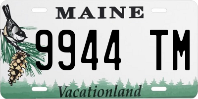 ME license plate 9944TM