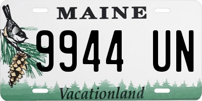 ME license plate 9944UN