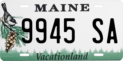 ME license plate 9945SA