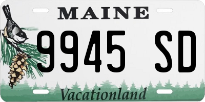 ME license plate 9945SD