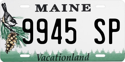ME license plate 9945SP