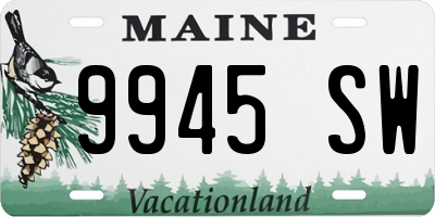 ME license plate 9945SW