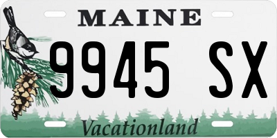 ME license plate 9945SX
