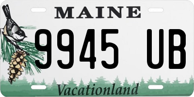 ME license plate 9945UB