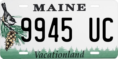 ME license plate 9945UC