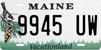 ME license plate 9945UW