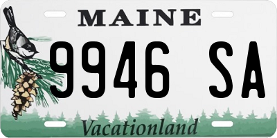 ME license plate 9946SA