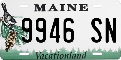 ME license plate 9946SN