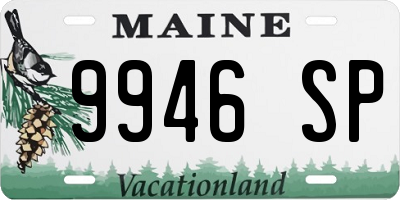 ME license plate 9946SP