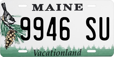 ME license plate 9946SU