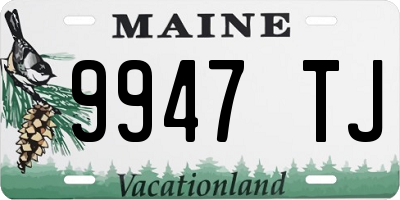 ME license plate 9947TJ