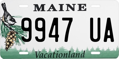 ME license plate 9947UA