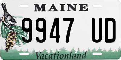 ME license plate 9947UD