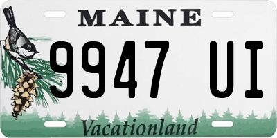 ME license plate 9947UI