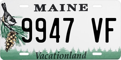 ME license plate 9947VF