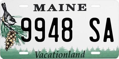 ME license plate 9948SA