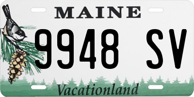 ME license plate 9948SV