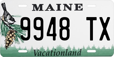 ME license plate 9948TX