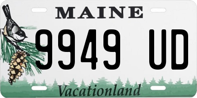 ME license plate 9949UD