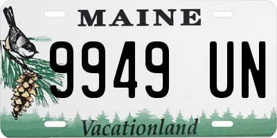 ME license plate 9949UN