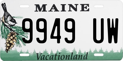 ME license plate 9949UW