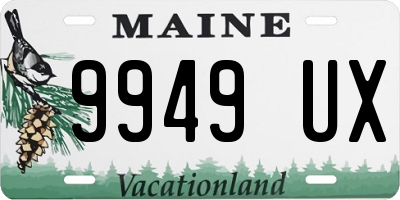 ME license plate 9949UX