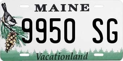 ME license plate 9950SG