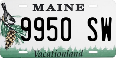 ME license plate 9950SW