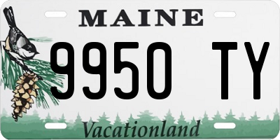 ME license plate 9950TY