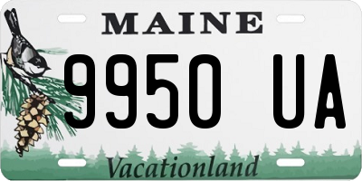 ME license plate 9950UA
